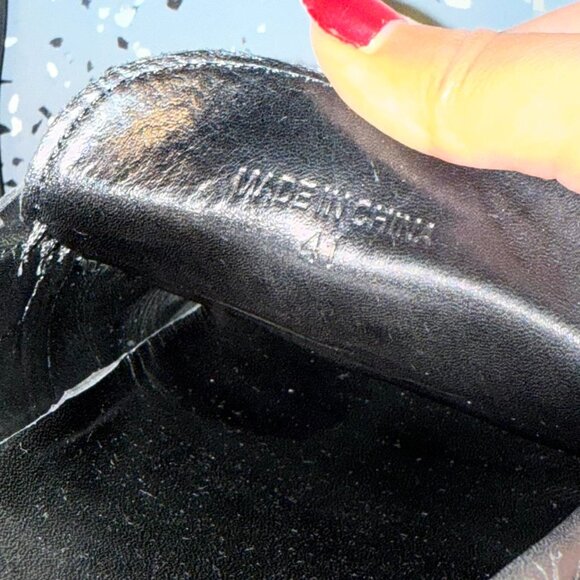 Black leather Versace Collection loafers - Picture 4 of 6